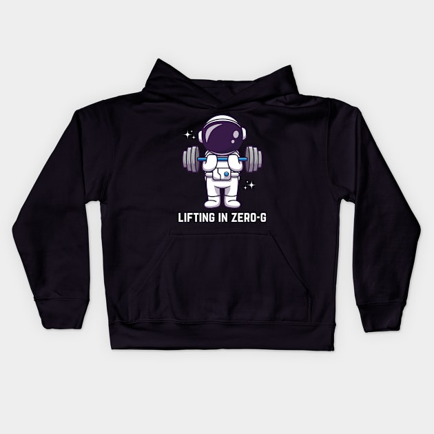 Astronaut Workout Kids Hoodie by Norse Magic